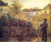 Monet painting in his Garten in Argenteuil